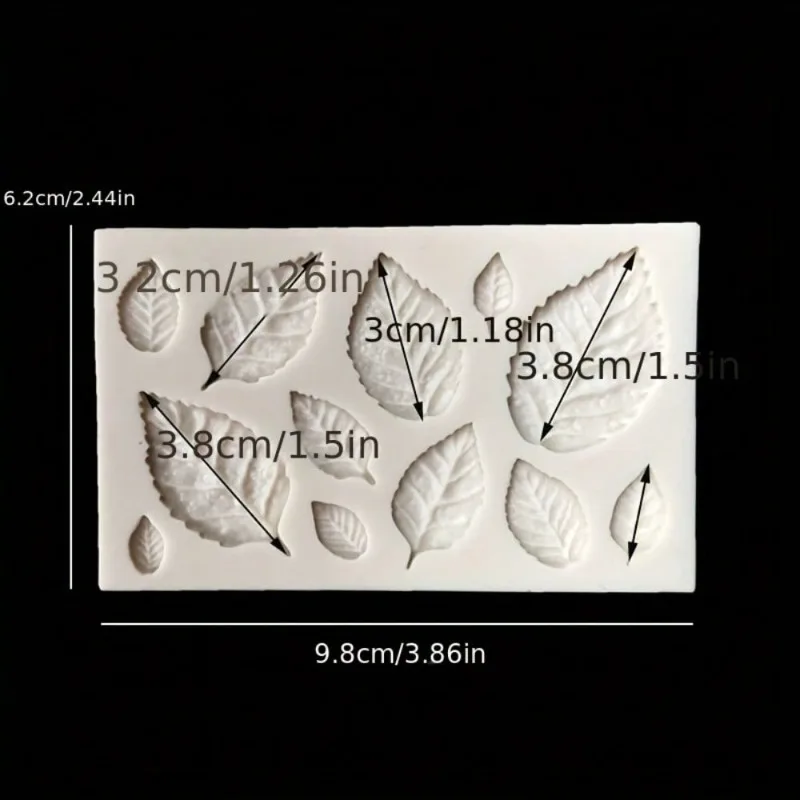 3D Leaf Silicone Mold: Versatile for Fondant Chocolate Candle Resin Arts Flexible Non-Stick Design for Baking Cake Decorating