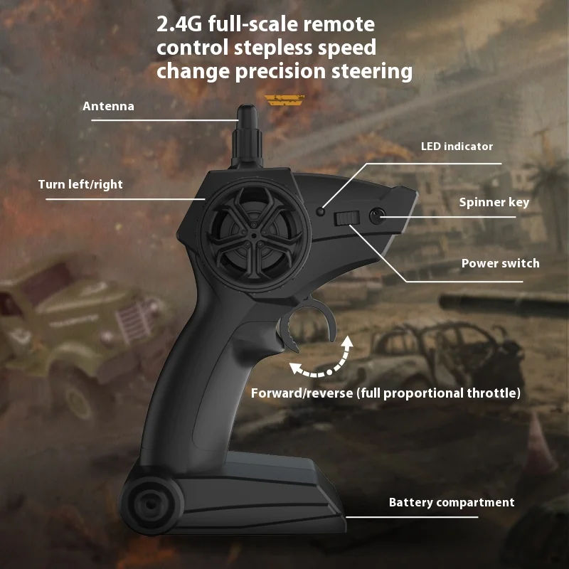 JJRC QT112 simulation THAAD six wheel drive military truck children's outdoor off-road transportation model RC toy car 4