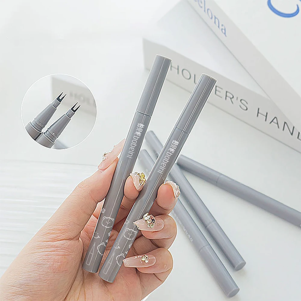 Double-claw eyeliner extremely thin two-claw lower eyelashes eyeliner liquid pen is waterproof, non-smudge and sweat-proof 4