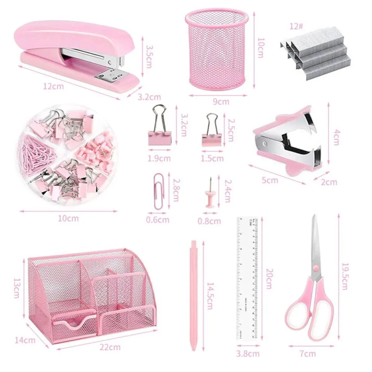 11·11COUPON 사무용품 세트, 어린이용 책상 정리함, 메쉬 책상 정리함, 여아용 책상 액세서리