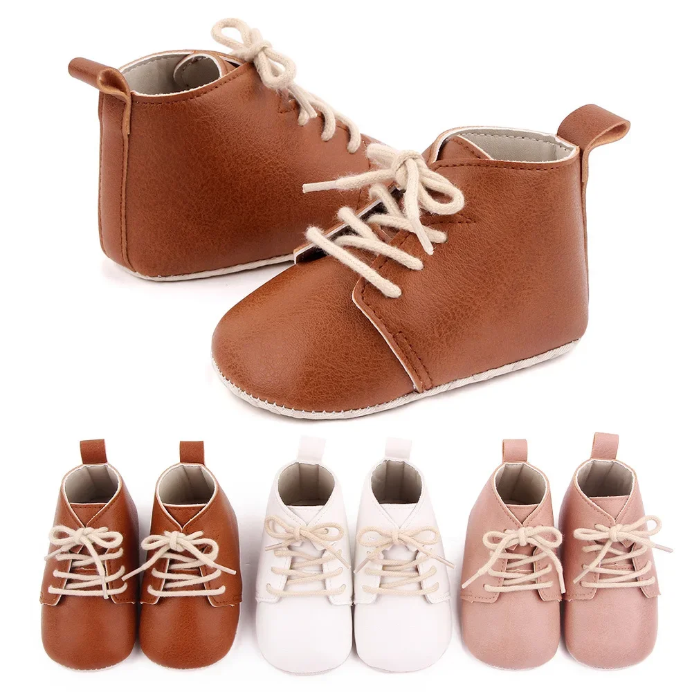 Baby Casual Shoes Infant Toddler Bowknot Non-slip Rubber Soft-Sole Flat PU Newborn First Walker