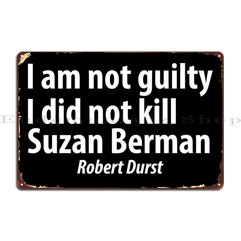 Rip Robert Durst Cartello In Metallo Crea Decorazioni Da Parete Per Garage Poster Personalizzato In Latta Per Pub