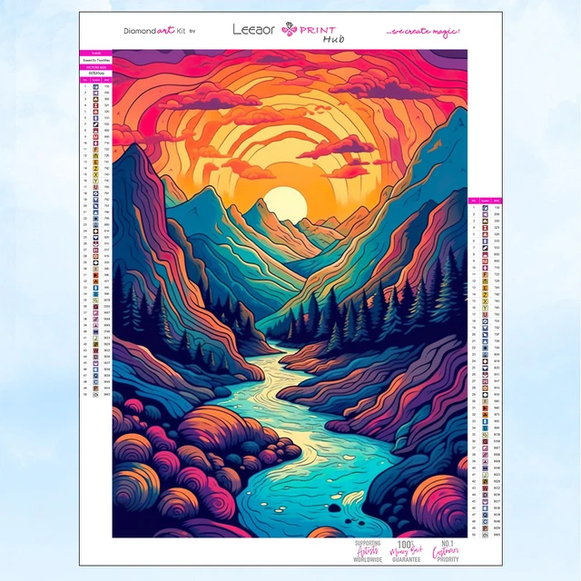 5D DIY Diamond Painting Kits For Adults Beginner, Large Size Mountain  Landscape Full Diamond Embroidery Cross Stitch Crystal Rhinestone Paintings  Pict