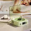 Mini Portable Retro Wave Vinyl Record Player Speakers 360 Surround Sound White Noise Bluetooth Speaker Music Center Support TF 5