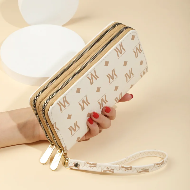 Women Wallet Long Style New Fashion Large Capacity Double Zipper Phone Pocket Print Clutch Wallet