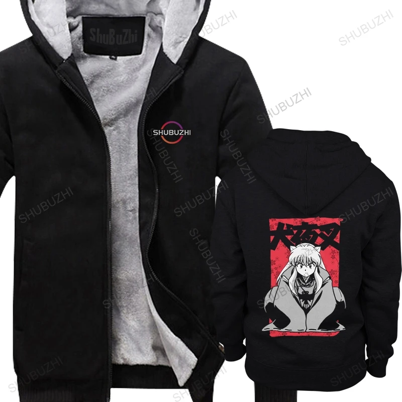 

Vintage Feudal Demon Inuyasha winter hoody Cotton hooded coat Sesshoumaru Higurashi Kagome hoodie Anime Cartoon thick hoody