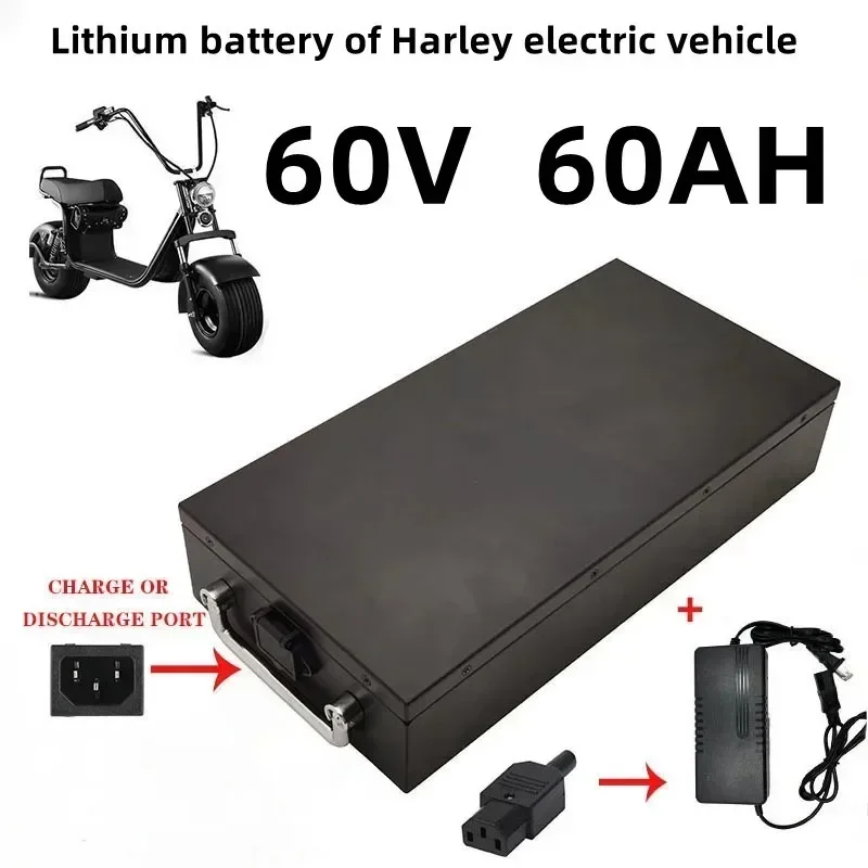 

New Full Capacity Power 18650 Lithium Battery 60V20ah-60ah Lithium Battery Pack Suitable for 250-2000W+Lithium Battery Charger