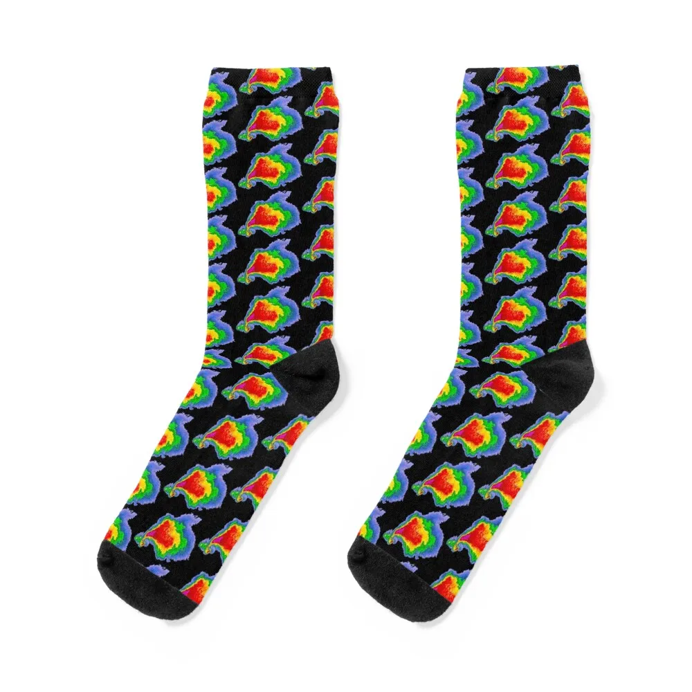 

Supercell Radar Hook Echo 1 Socks Sports kawaii Women's Socks Men's