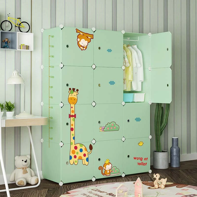 para Bebés con Dibujos Animados, Ropero Infantil de Plástico, Tela, Multiusos, Simple, infantiles| -