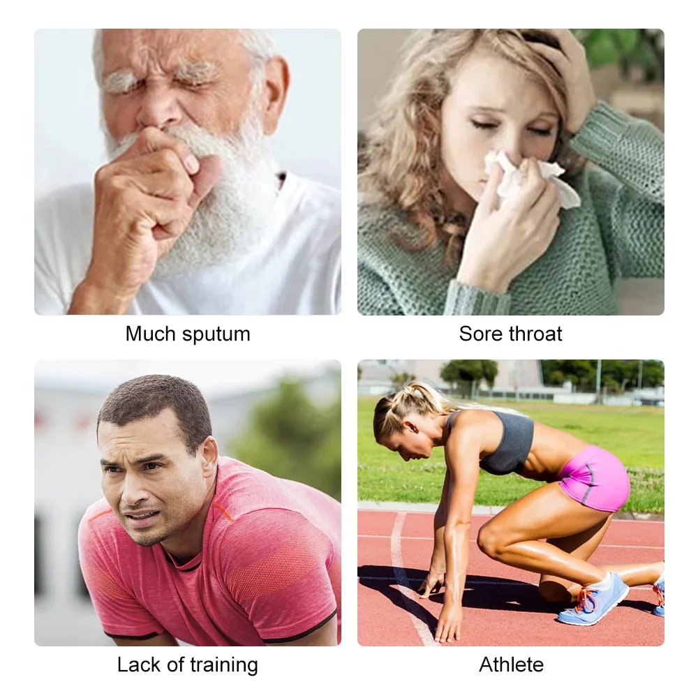 Allenatore di respirazione Esercitatore muscolare espiratorio per l'inspirazione dei polmoni Terapia respiratoria Pneumonia Allenamento per l'alito Attrezzatura senza farmaci - immagine 3