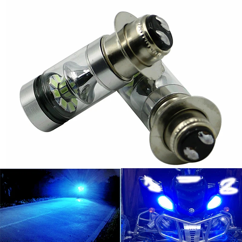 LED Headlights Bulbs 2Pcs 100W Upgrade Lamp atv headlight atv accessories For Yamaha GRIZZLY 660 400 YFZ450 RAPTOR 350 700 RHINO H6 ATV UTV