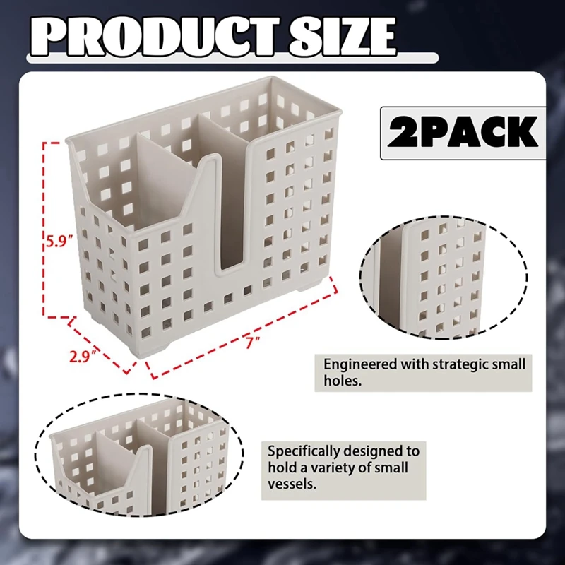 2 Pack Dishwasher Basket For Straw And Chopstick Dishwasher Utensil Basket Drainer For Washing Drying