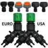 WUJIE Tap Adapter 2-Way 4-Way Splitter Connector EURO USA 3/4'' to 1/4'' Pipe for Garden Watering Hose Drip Irrigation System 1