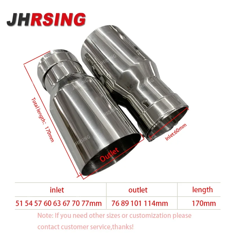 Stainless steel vehicle refitting universal exhaust car muffler tail throat Car modification for b-mw e90 exhaust tip w222 pipe exhaust muffler tip exhaust pipe muffler
