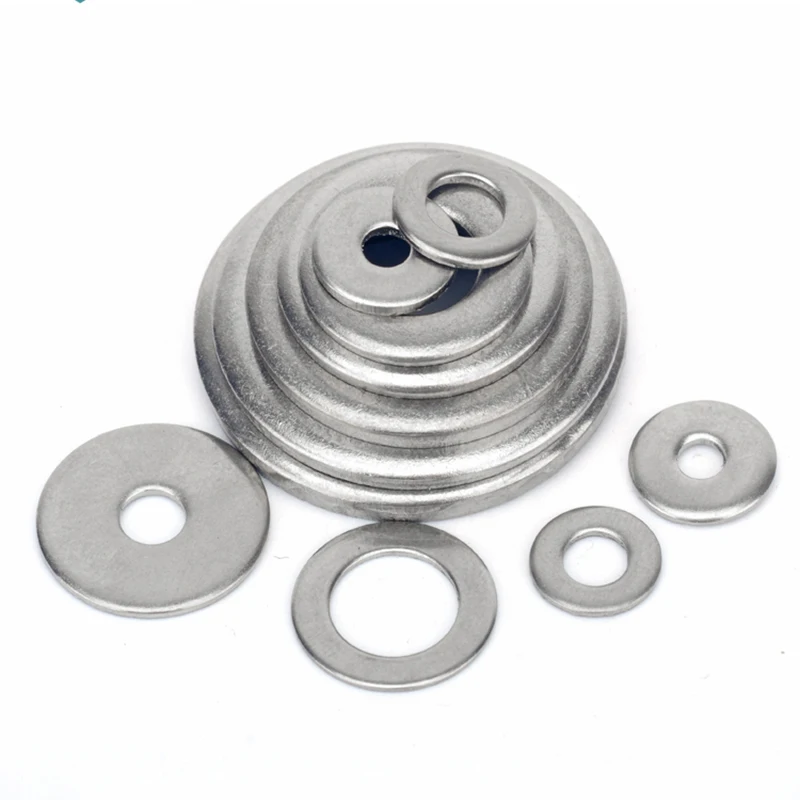 Nere 316 rondelle acciaio inox DIN125 M1,6 M2 M3 M4 M5 M6 M8