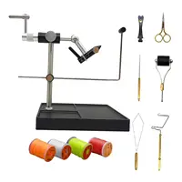Rotary Fly Tying Vise Fishing Fly Tieing Tools Portable Lure Making with Fly Tying Threads Fly Making Tool Fly Tying Station 2