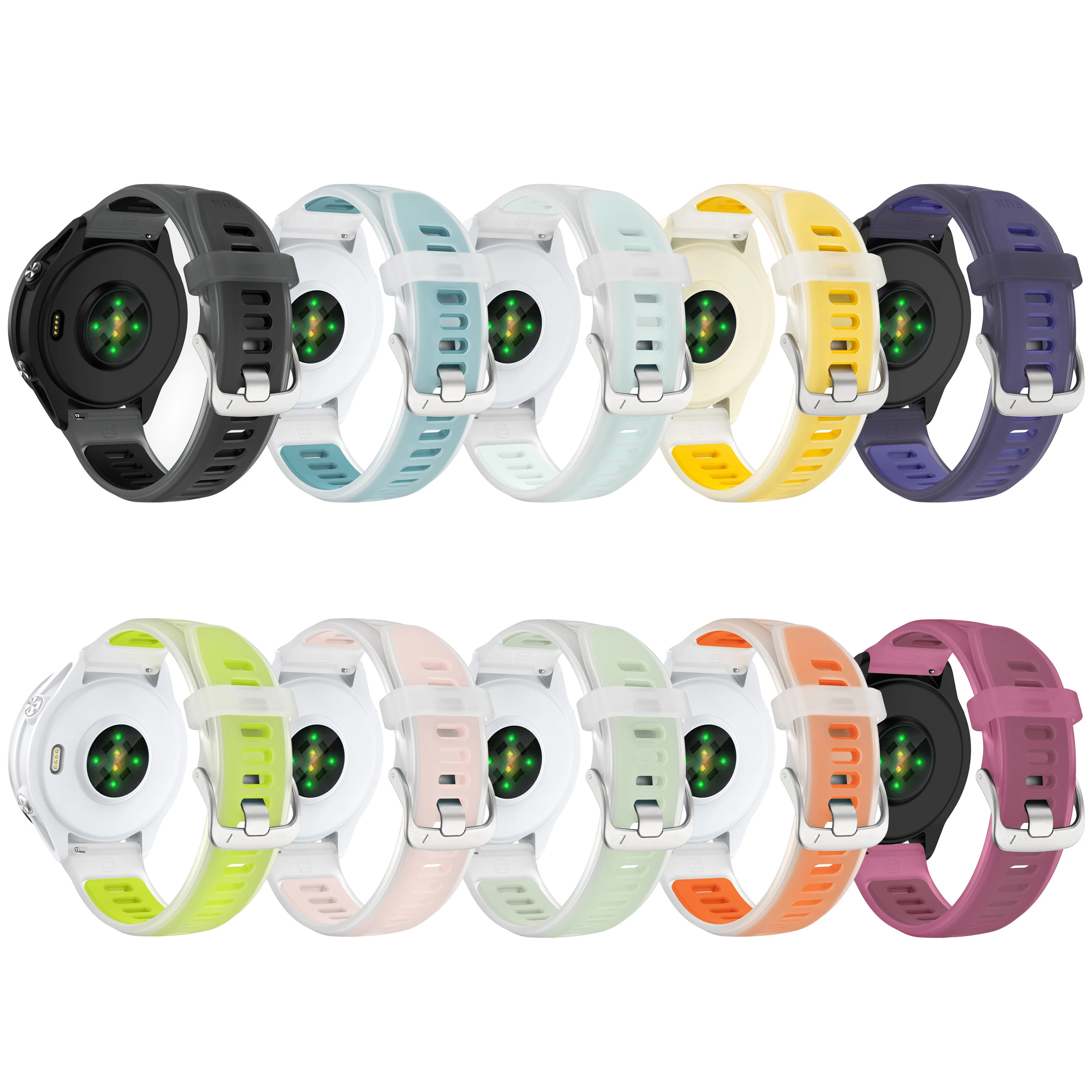 Translucent Silicone Smartwatch Strap - Multiple Width Options