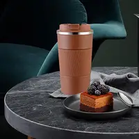 Leak-proof Coffee Cup with Lid 380ml Coffee Tumbler Stainless Steel Insulated Coffee Travel Mug with Leakproof for Hot for Men 4