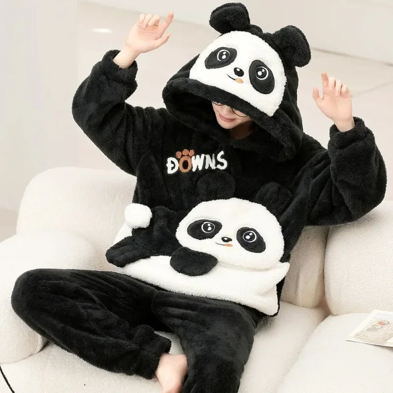Pajamas Set Men's Coral Fleece Pajamas Autumn Winter