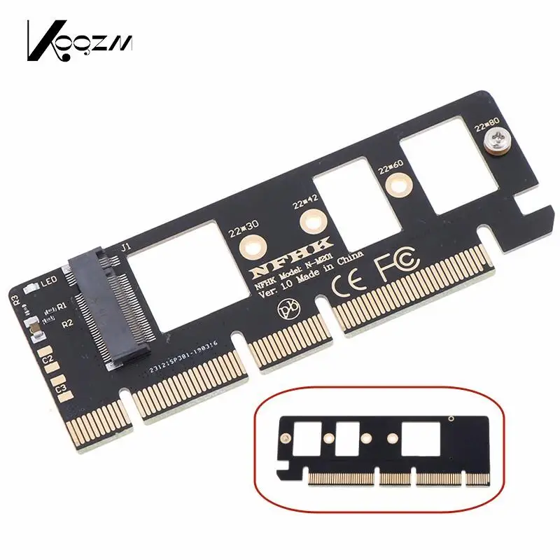 Адаптер NGFF M Key M.2 NVME AHCI SSD в PCI-E PCI Express 3,0 16x X4, переходник-карта для XP941 SM951 PM951 A110 SSD, 1 шт.