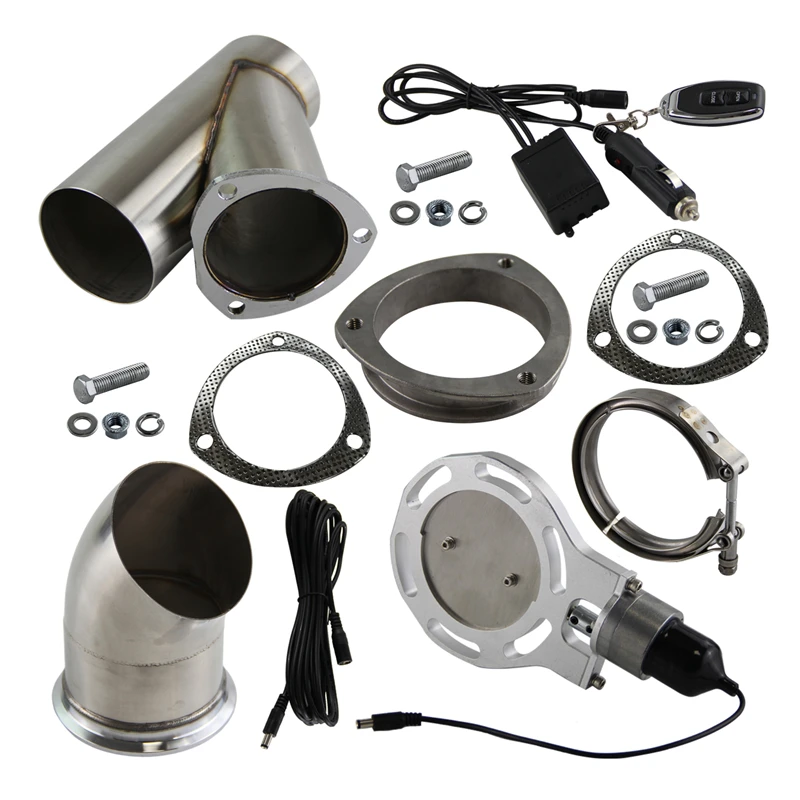 4 Inch Electric Stainless Steel Exhaust Cutout Kit With Toggle Switch