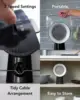 Portable Kitchen Exhaust Fan with 5 Activated Charcoal Air Filter & Stainless-steel Oil Filter  Easy to 3