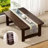Foldable Japanese Floor Table, Folding Low Coffee Table, No Assembly Tea Table for Sitting On The Floor, Modern Wood Altar Table 1