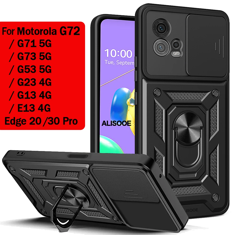 Para Motorola Moto G84 G51 G53 G71 G73 G42 G32 G23 G14 G13 E22s Funda  Airbags Bumper A Prueba De Golpes Edge 20 Protección De La Lente Cámara  Cubierta Transperante Trasera
