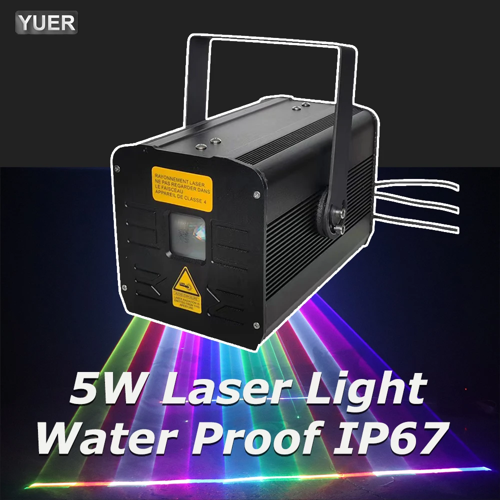 Nuovo Professionale Impermeabile Ip65 5W Rgb Dmx Animazione Beam Scanner Stage Laser Light Projector Dj Disco Lights Outdoor Park