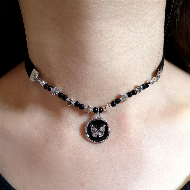 Kpop Y2K Goth Harajuku Vintage Cute Butterfly Bowknot Heart