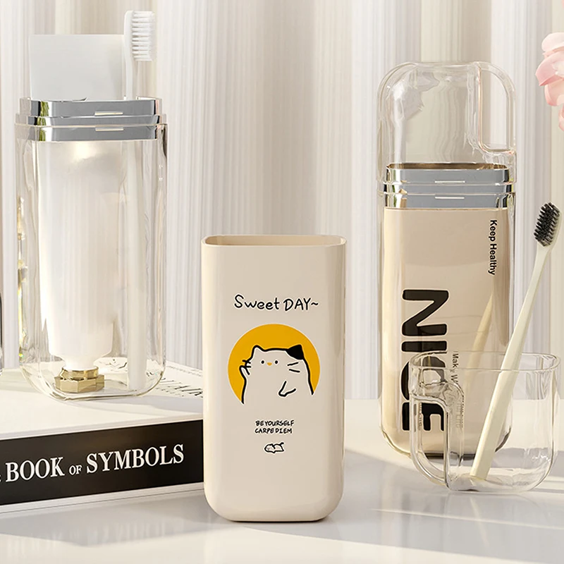 Portable Toothbrush Case And Toothpaste Holder For Travel_voghion.com