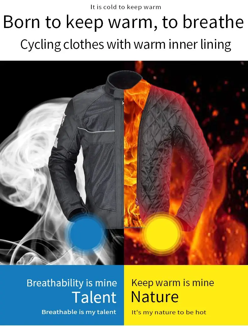 سترة مدرعة للدراجات النارية للرجال ، معطف ركوب الد...