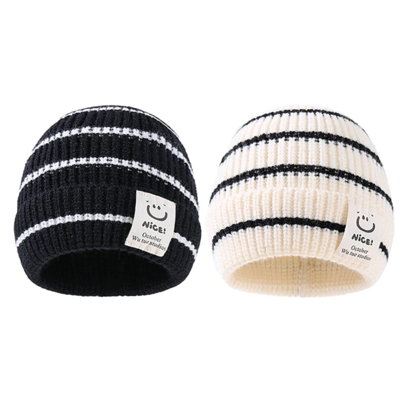 

2023 NEW Beanie Hat Fashion Winter Warm Hat Baby Hat Crochet Knitted Bonnet Cap for Baby Kids Children Boy Girl 2-4Years
