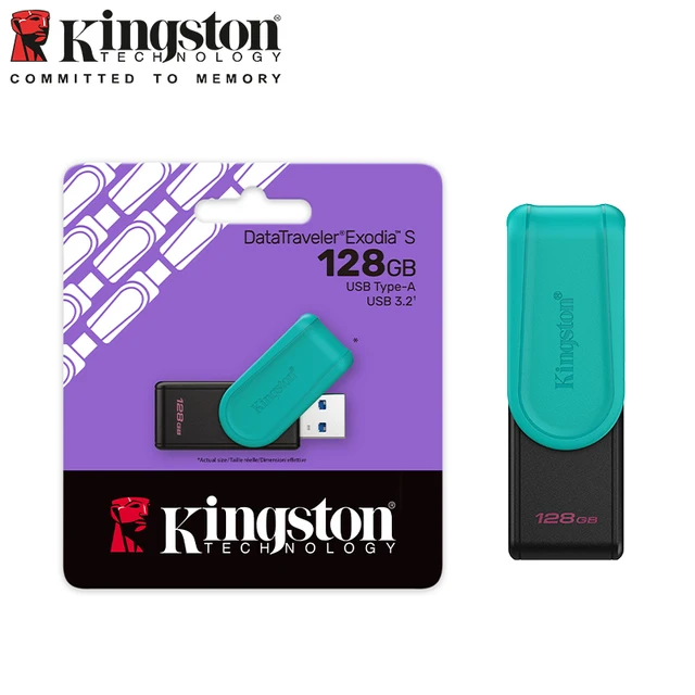 Kingston Original USB Flash Drive 64GB 128GB 256GB USB 3.2 Gen 1 Pen Drive Black DTXOM Flash Pendrive for Computer Memory Stick 1