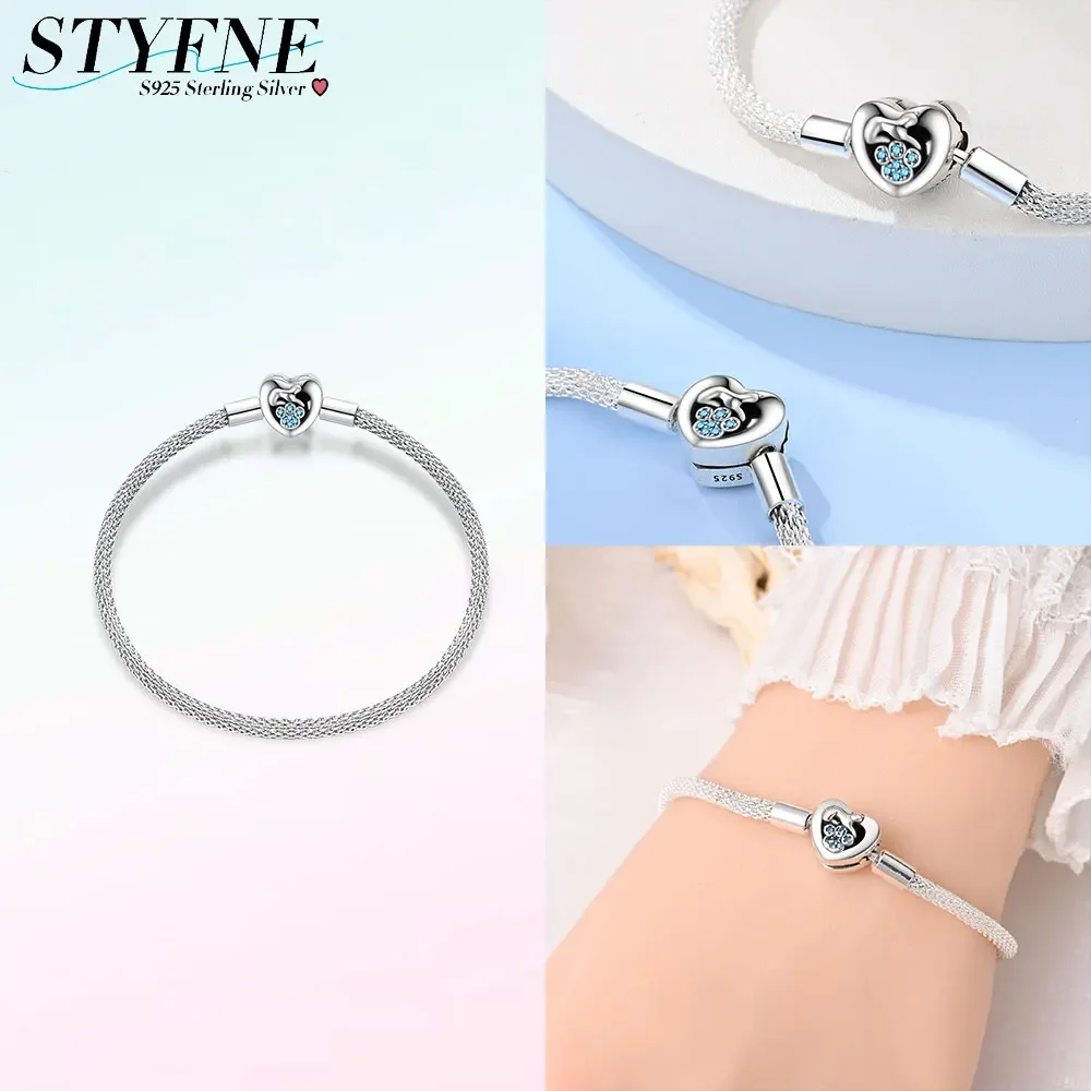 女性のためのスターリングシルバー925シリーズブレスレット,スター