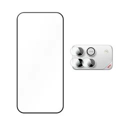 Fingerprint Unlock Screen Protector with Clear 9H Tempered Glass and Soft Fiber Camera Film (1 and 1)