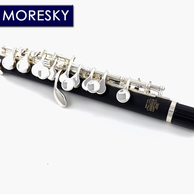 C Key Flute MORESKY Piccolo C Key Cupronickel Half-size Flute Silver Plated Body Material ABS Resin MPC-865