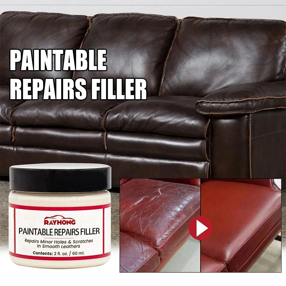 Leather Filler Repair Paste Leather Tears Cracks Scratches Repair Paste For Car Seats Furniture Shoes Refurbishing Hole Filler