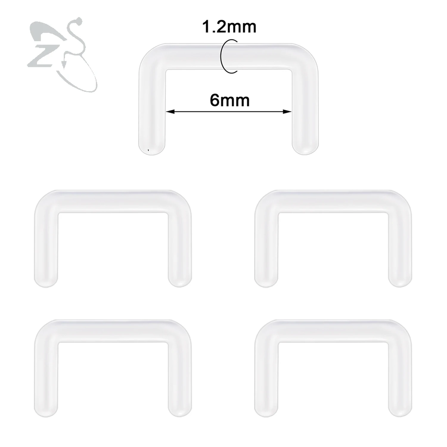 Plastic Owl 10-Pack Clear Acrylic Septum Retainers Metal-Free