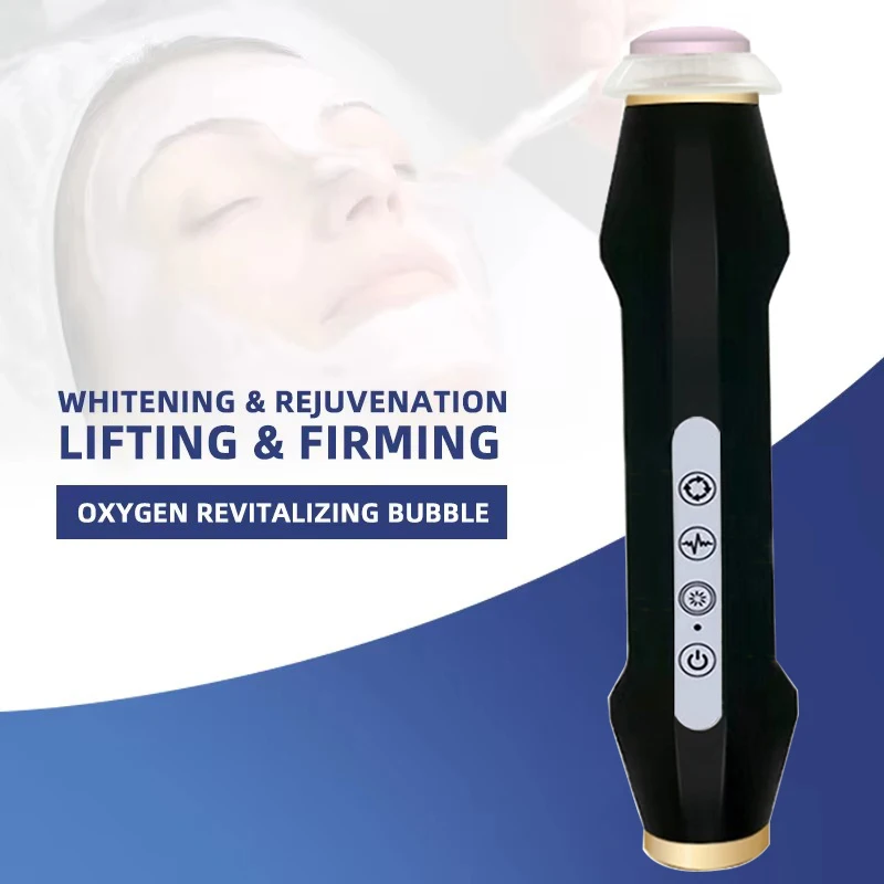 Portable CO2 Oxygen Bubble Pen Exfoliate Balance Serum Facial Massager High-frequency Vibration Skin Care Beauty Machine