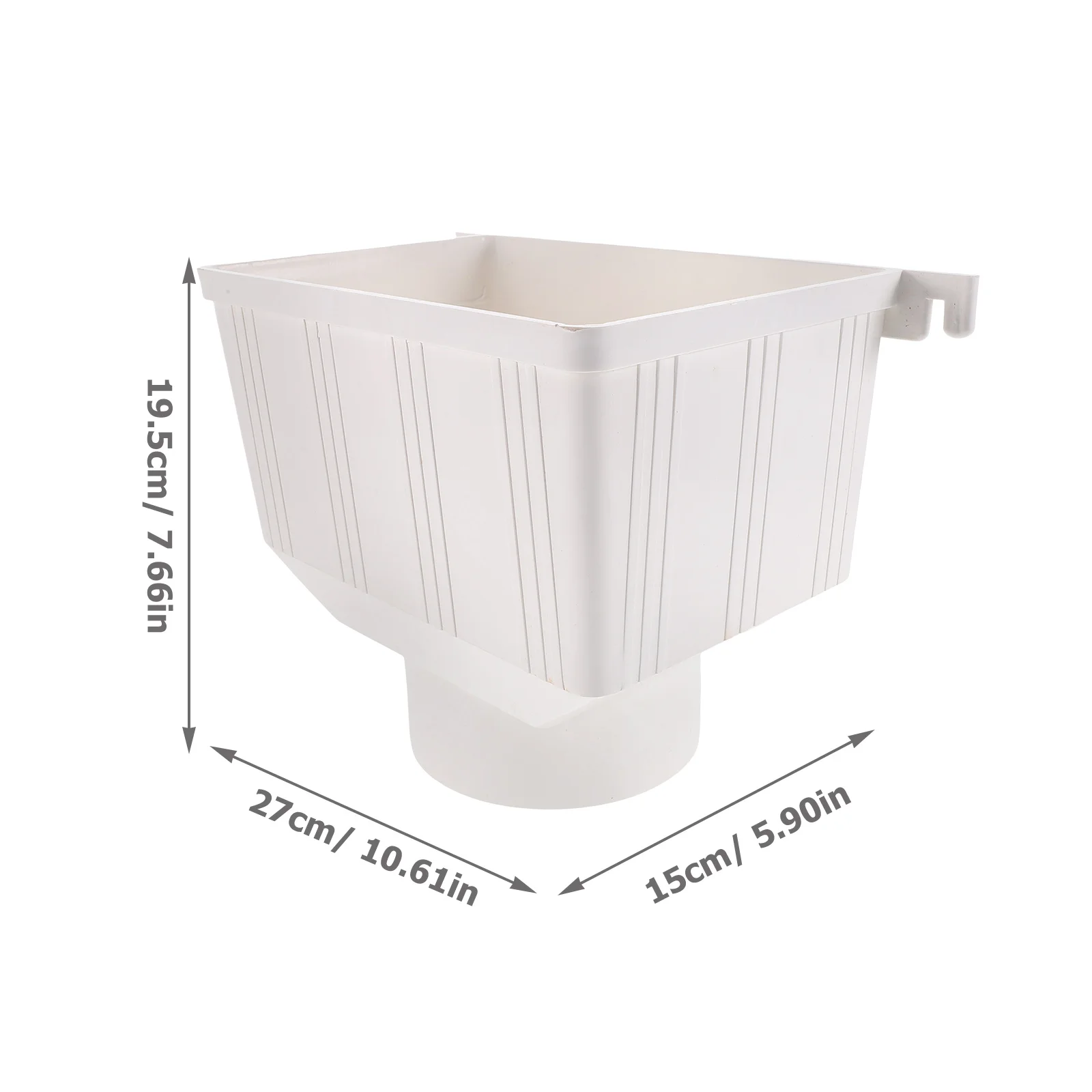 PVC Drainage Pipe Accessories White Rainwater Funnel Bucket Downspout Diverter Gutter Connector Leakproof Easy Install Protect