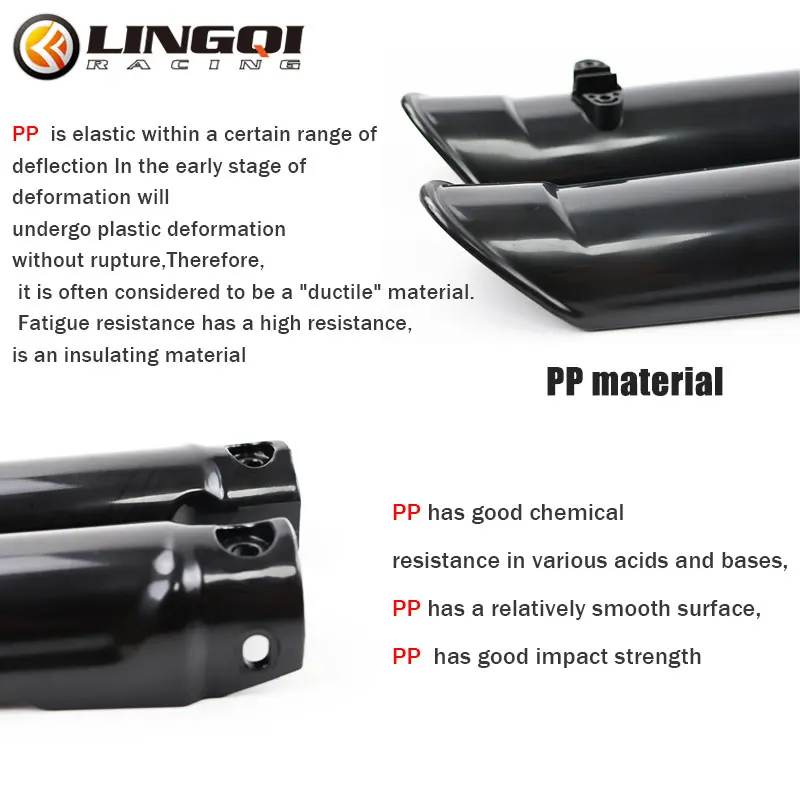 LING QI Motorcycle Fork Guard Shock Absorber Cover PP Plastic Protector Plate For 49cc 150cc 160cc Off Road Pit Dirt Bike Parts