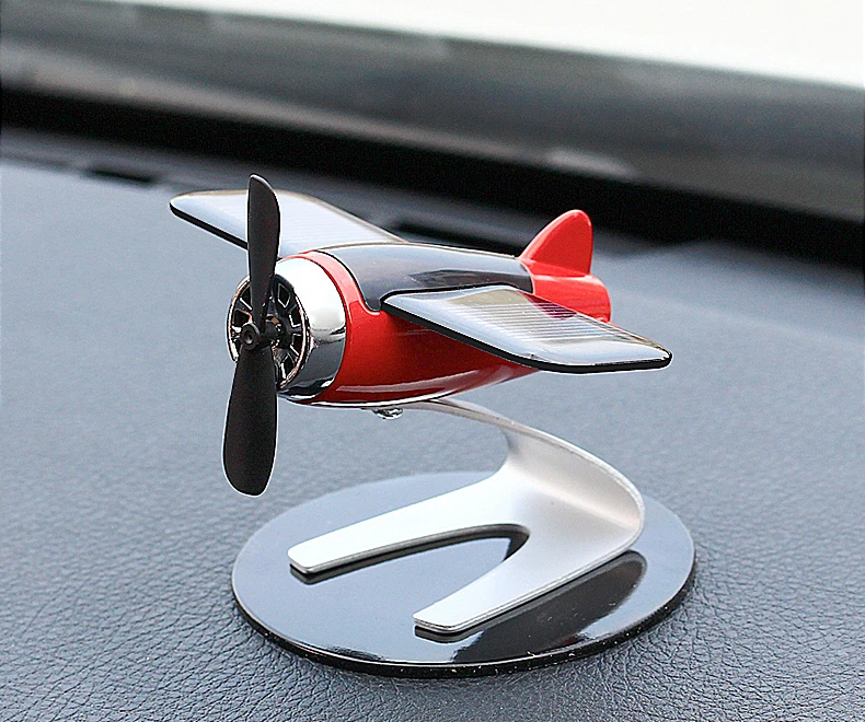 Solar Plane Model Kids Physics Toy Car Interior Ornament Perfume Aromatherapy Ornament 1Pc solar car toy solar car air freshener