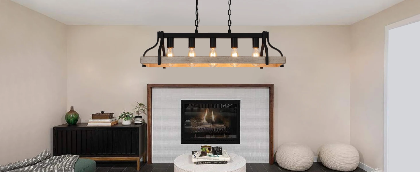 4-light hanging kitchen island chandelier