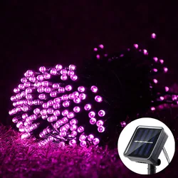 Enchanting Solar - Powered Fairy LED String Lights for Outdoor and Holiday Decor (Purple)