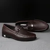 Luxury Men Casual Shoes Genuine Leather Men Loafers Handmade Slip-On Flats Leisure Walk Mocasines High Quality Man Driving Shoes 2