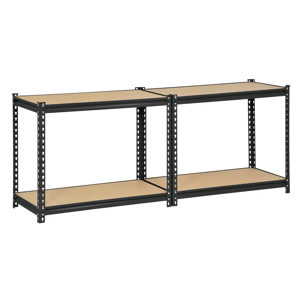 Edsal UR-364BLK Steel Industrial Shelving, 36" Width x 60" Height x 18" Depth, Black