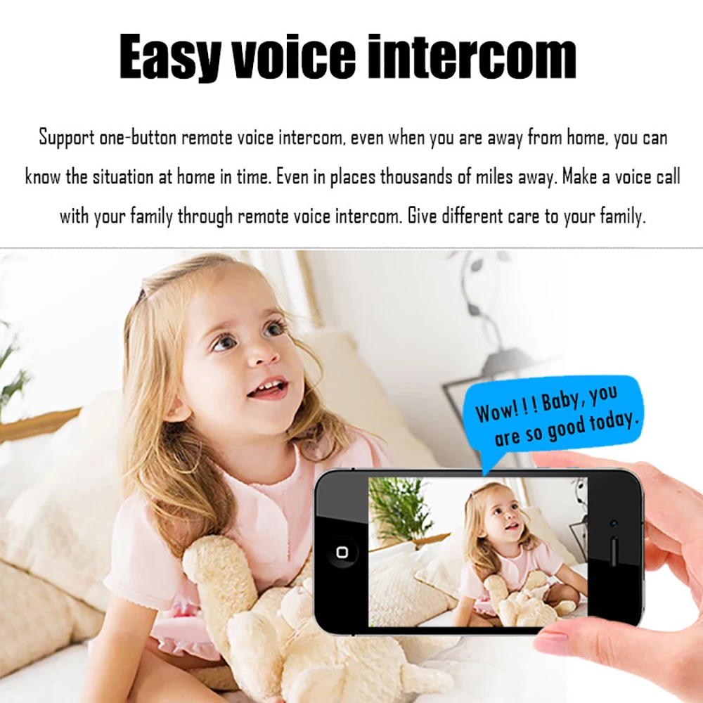 Mini Wifi HD 360°PTZ Surveillance Camera Low Power PIR Night Vision Motion Detection Alarm Push security camera 6
