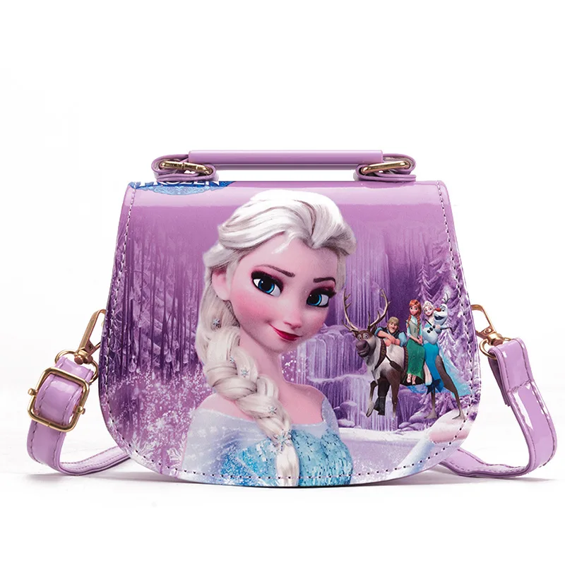 Disney princess children pu messenger bag girl Frozen Elsa shoulder bag Sofia handbag kid fashion shopping gift