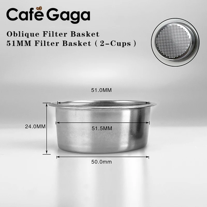 CoffeeFilterBasket51mmStainlessSteelObliqueFilterBasket
